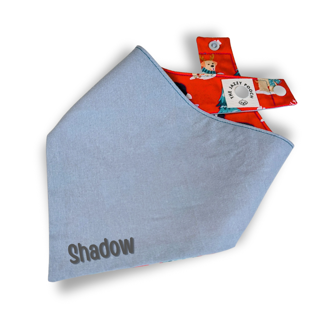 Christmas Pups / Soft Grey /Dog Bandana
